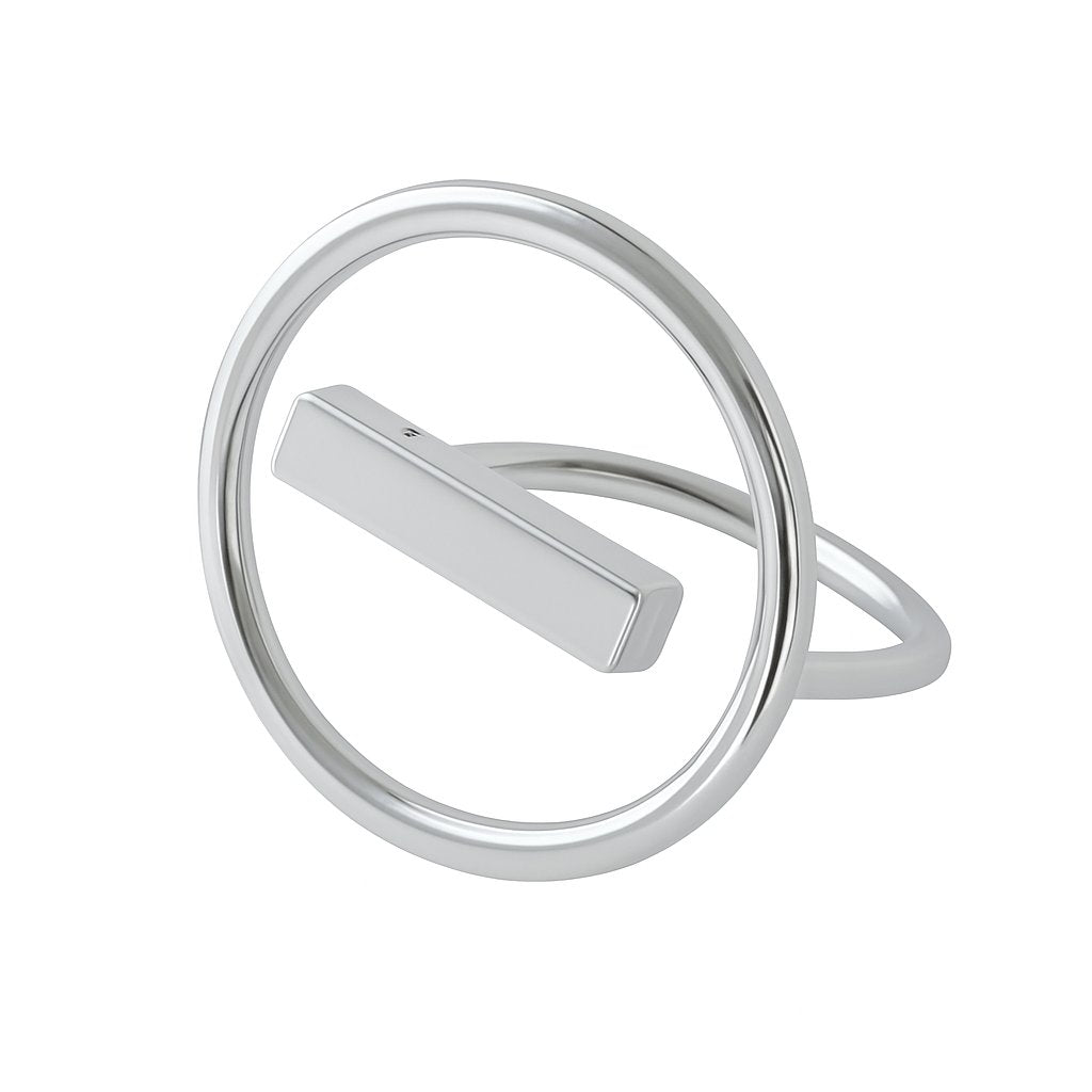Çelik Circle Yüzük( Ayarlanabilirdir )
